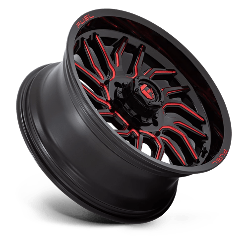 Fuel 1PC D808 HURRICANE GLOSS BLACK MILLED RED TINT