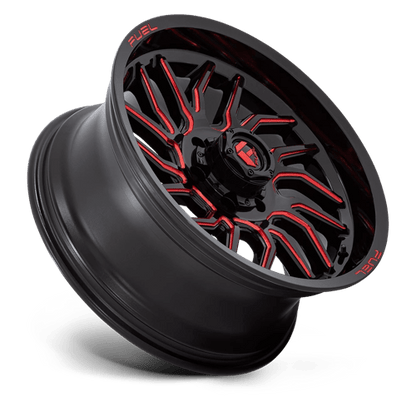 Fuel 1PC D808 HURRICANE GLOSS BLACK MILLED RED TINT