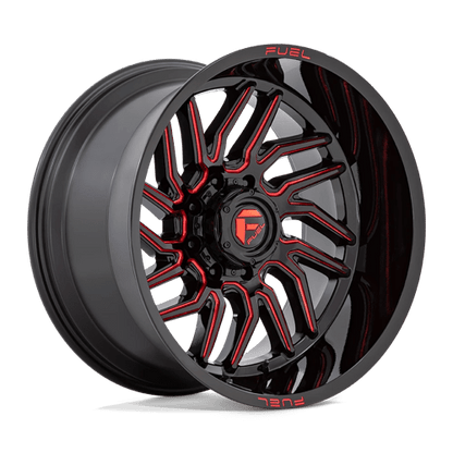 Fuel 1PC D808 HURRICANE GLOSS BLACK MILLED RED TINT