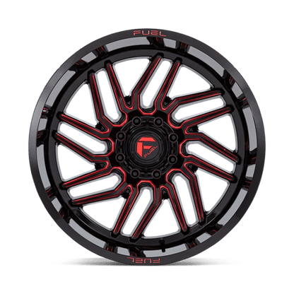 Fuel 1PC D808 HURRICANE GLOSS BLACK MILLED RED TINT