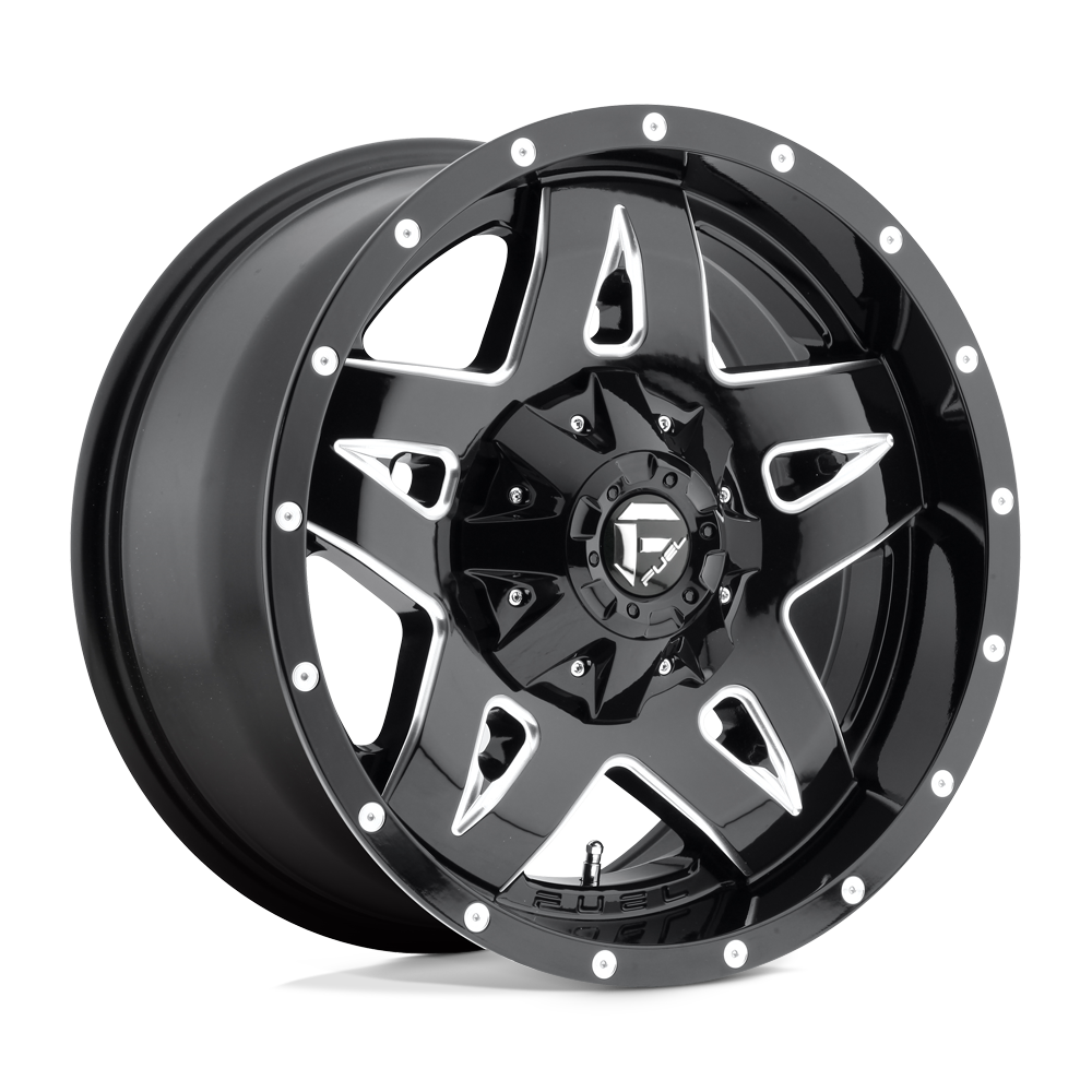 Fuel 1PC D554 FULL BLOWN GLOSS BLACK MILLED