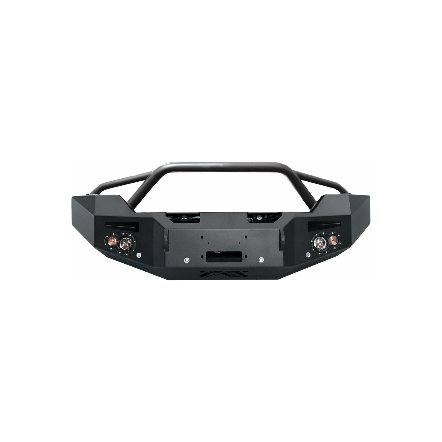 Fab Fours Premium Winch Front Bumper 2 Stage Black Powder Coated w/Pre-Runner Grill Guard w/Sensors l GM14-C3152-1