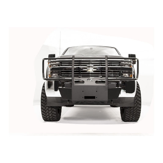 Fab Fours Winch Mount 2 Stage Black Powder Coated w/Full Grill Guard l GM15-N3070-1