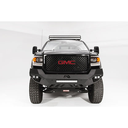 Fab Fours Vengeance Front Bumper 2 Stage Black Powder Coated Sensor Bumper No Guard l GM15-V3151-1