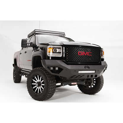 Fab Fours Vengeance Front Bumper 2 Stage Black Powder Coated Sensor Bumper No Guard l GM15-V3151-1
