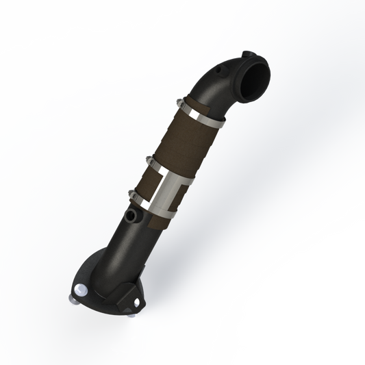 MBRP | 3 Inch Turbo Charger Down Pipe For 15-16 Silverado/Sierra Duramax 2500/3500 Carb EO Num. D-763-2  | GMCA428