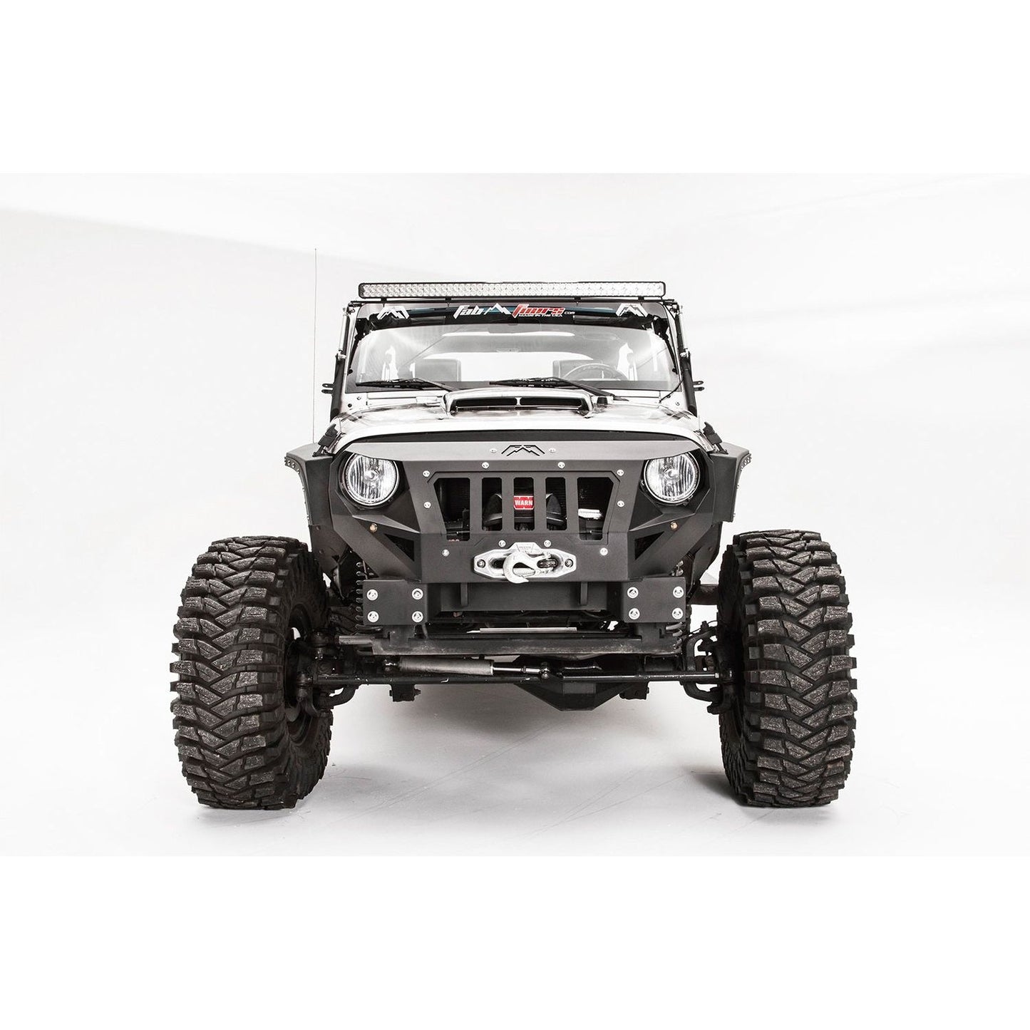 Fab Fours Grumper Grill/Front Bumper 2 Stage Black Powder Coated Combines Both Grille And Bumper l GR1000-1