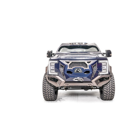 Fab Fours Grumper Grill/Front Bumper 2 Stage Black Powder Coated Combines Both Grille And Bumper l GR4100-1