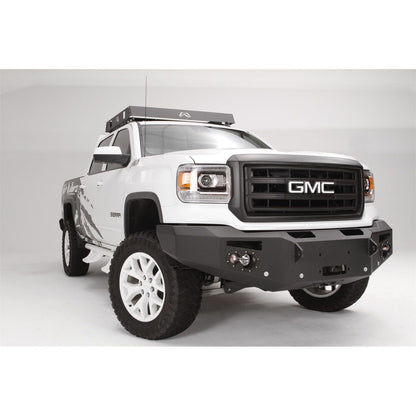 Fab Fours Premium Heavy Duty Winch Front Bumper 2 Stage Black Powder Coated w/o Grill Guard w/Sensors l GS14-F3151-1