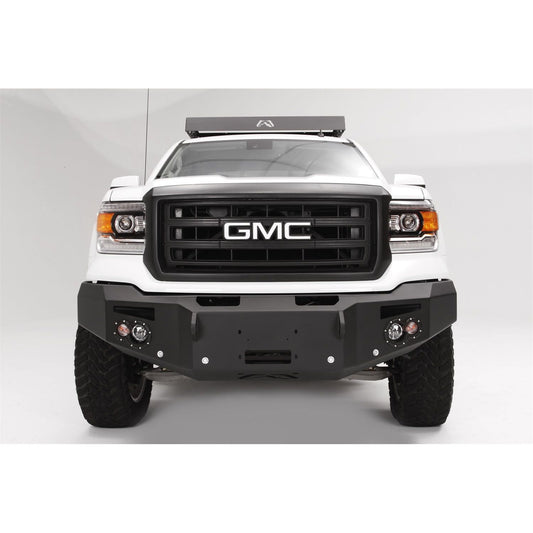 Fab Fours Premium Heavy Duty Winch Front Bumper 2 Stage Black Powder Coated w/o Grill Guard w/Sensors l GS14-F3151-1