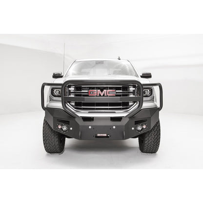 Fab Fours Premium Winch Front Bumper 2 Stage Black Powder Coated w/Full Guard w/Sensors l GS16-F3950-1