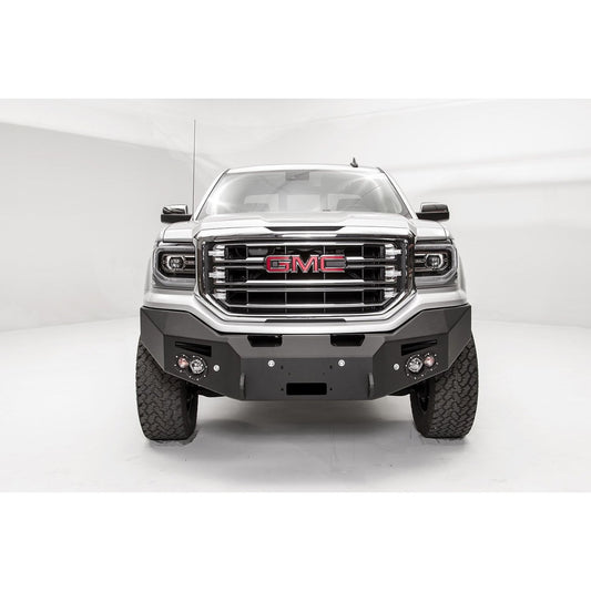 Fab Fours Premium Winch Front Bumper 2 Stage Black Powder Coated w/No Guard w/Sensors l GS16-F3951-1