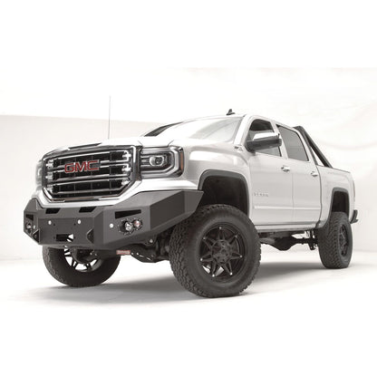 Fab Fours Premium Winch Front Bumper 2 Stage Black Powder Coated w/No Guard w/Sensors l GS16-F3951-1