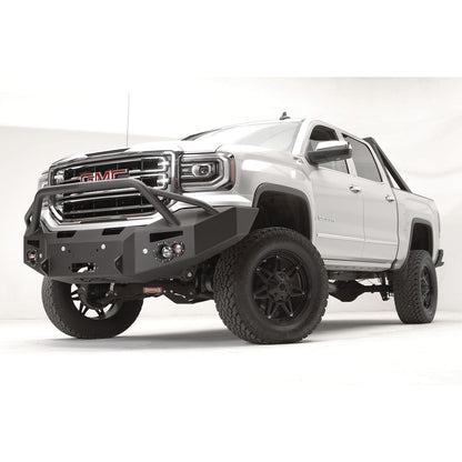Fab Fours Premium Winch Front Bumper 2 Stage Black Powder Coated w/Sensors Pre-Runner Guard l GS16-F3952-1