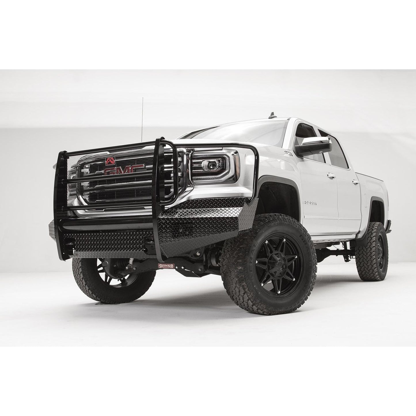 Fab Fours Black Steel Front Bumper 2 Stage Black Powder Coated w/Full Guard l GS16-K3960-1