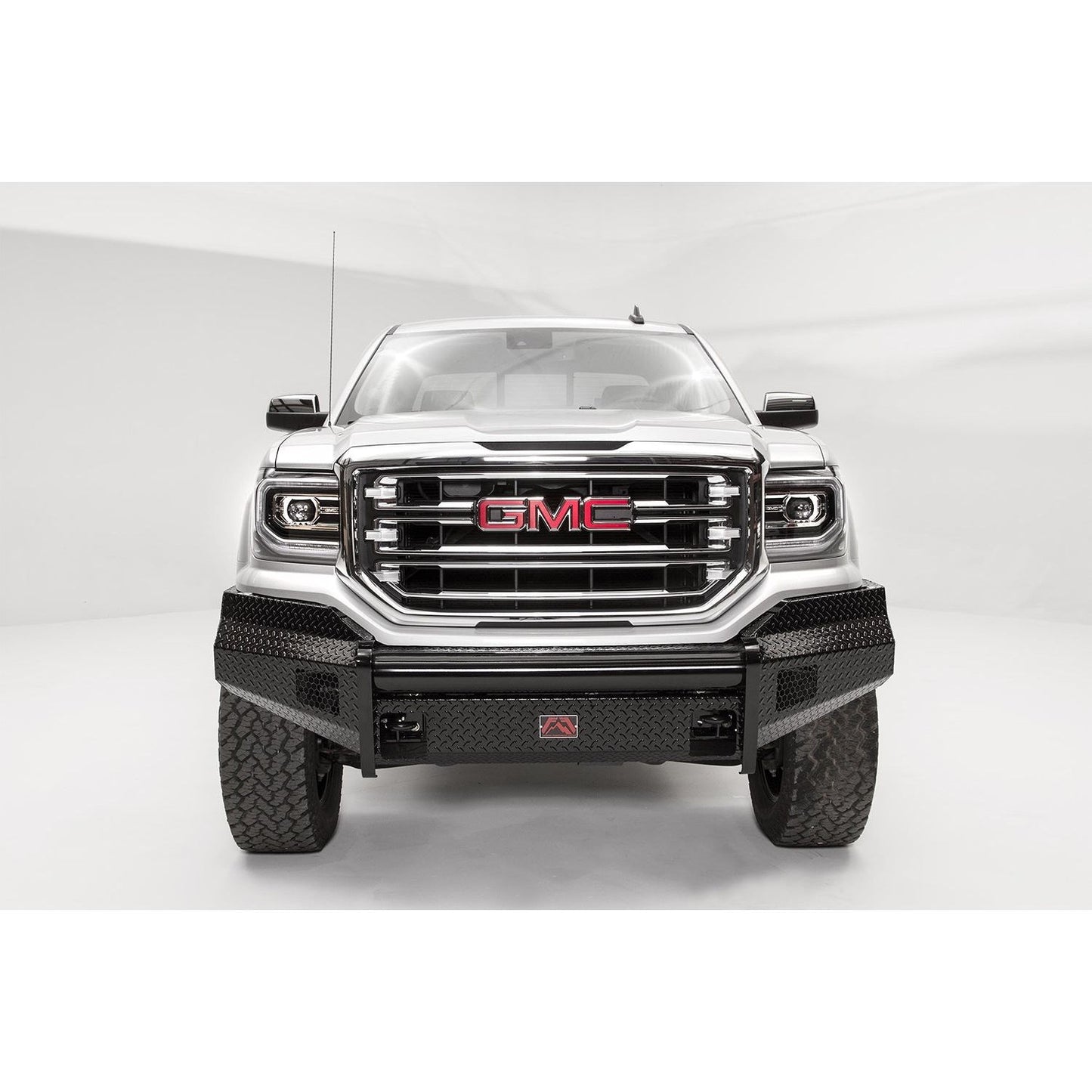 Fab Fours Black Steel Front Bumper 2 Stage Black Powder Coated w/No Guard l GS16-K3961-1