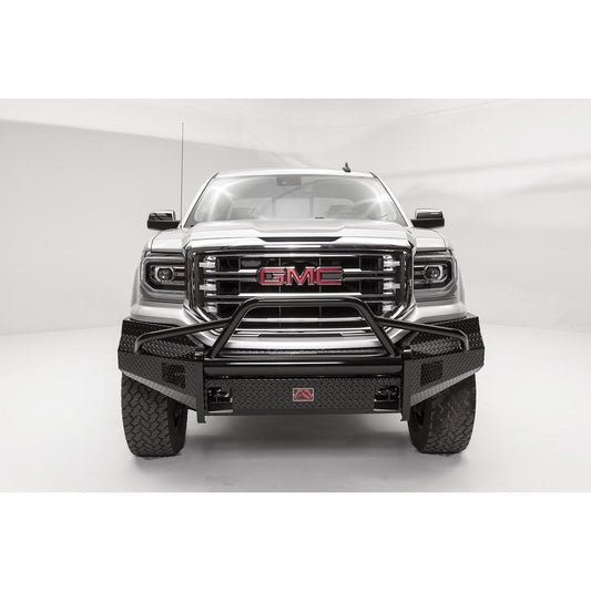 Fab Fours Black Steel Front Bumper 2 Stage Black Powder Coated w/Pre-Runner Guard l GS16-K3962-1