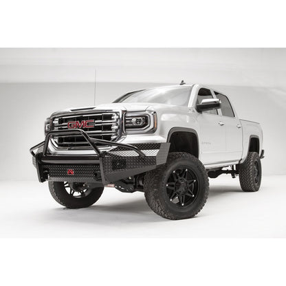 Fab Fours Black Steel Front Bumper 2 Stage Black Powder Coated w/Pre-Runner Guard l GS16-K3962-1