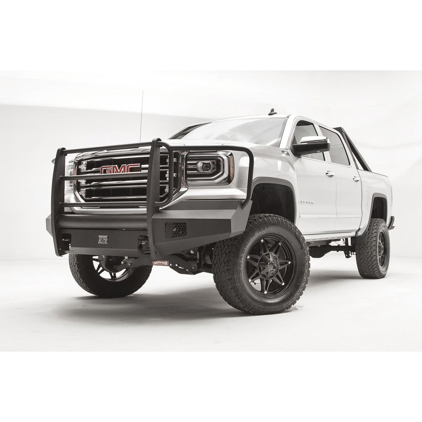 Fab Fours Elite Front Bumper 2 Stage Black Powder Coated w/Full Guard l GS16-R3960-1