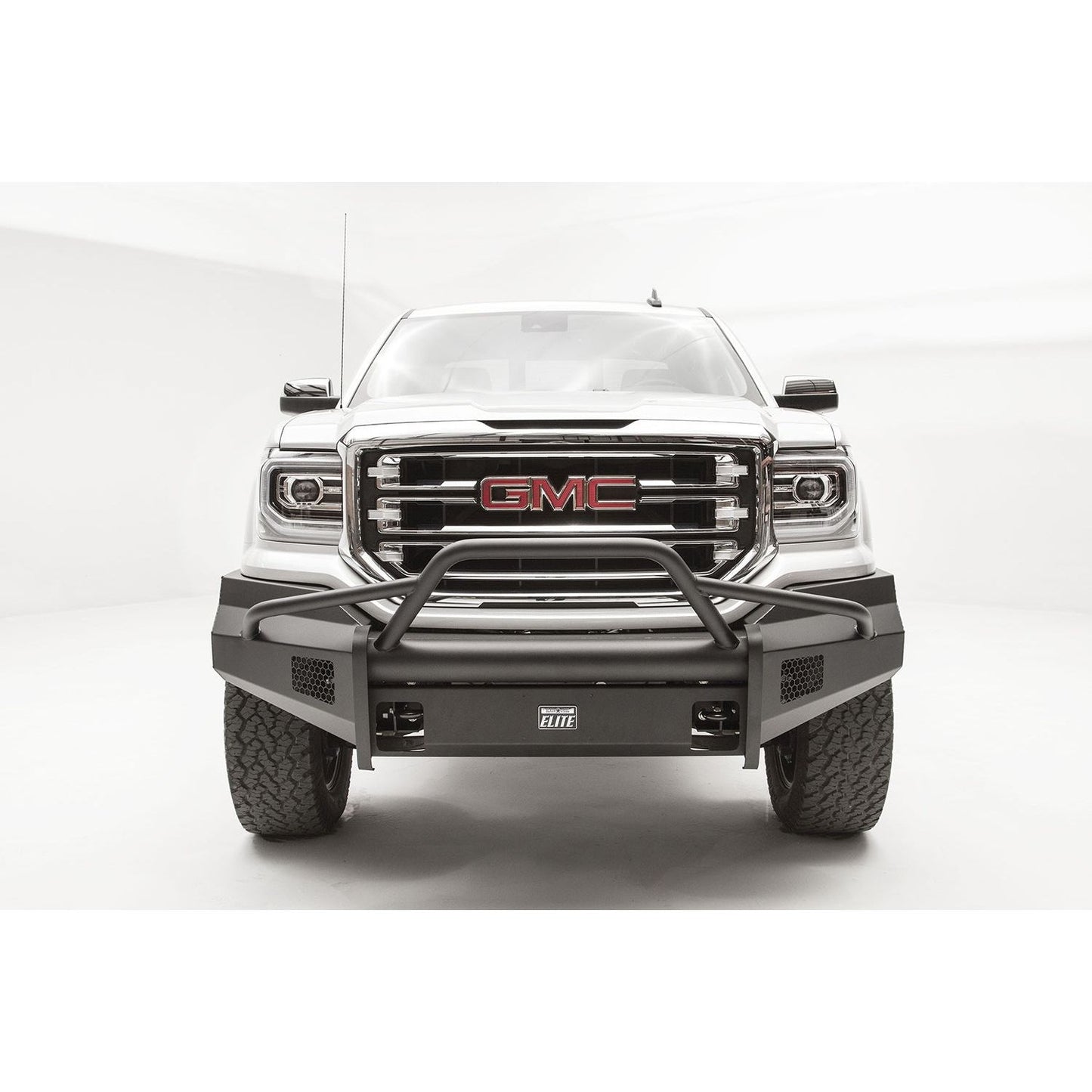 Fab Fours Elite Front Bumper 2 Stage Black Powder Coated w/Pre-Runner Guard l GS16-R3962-1