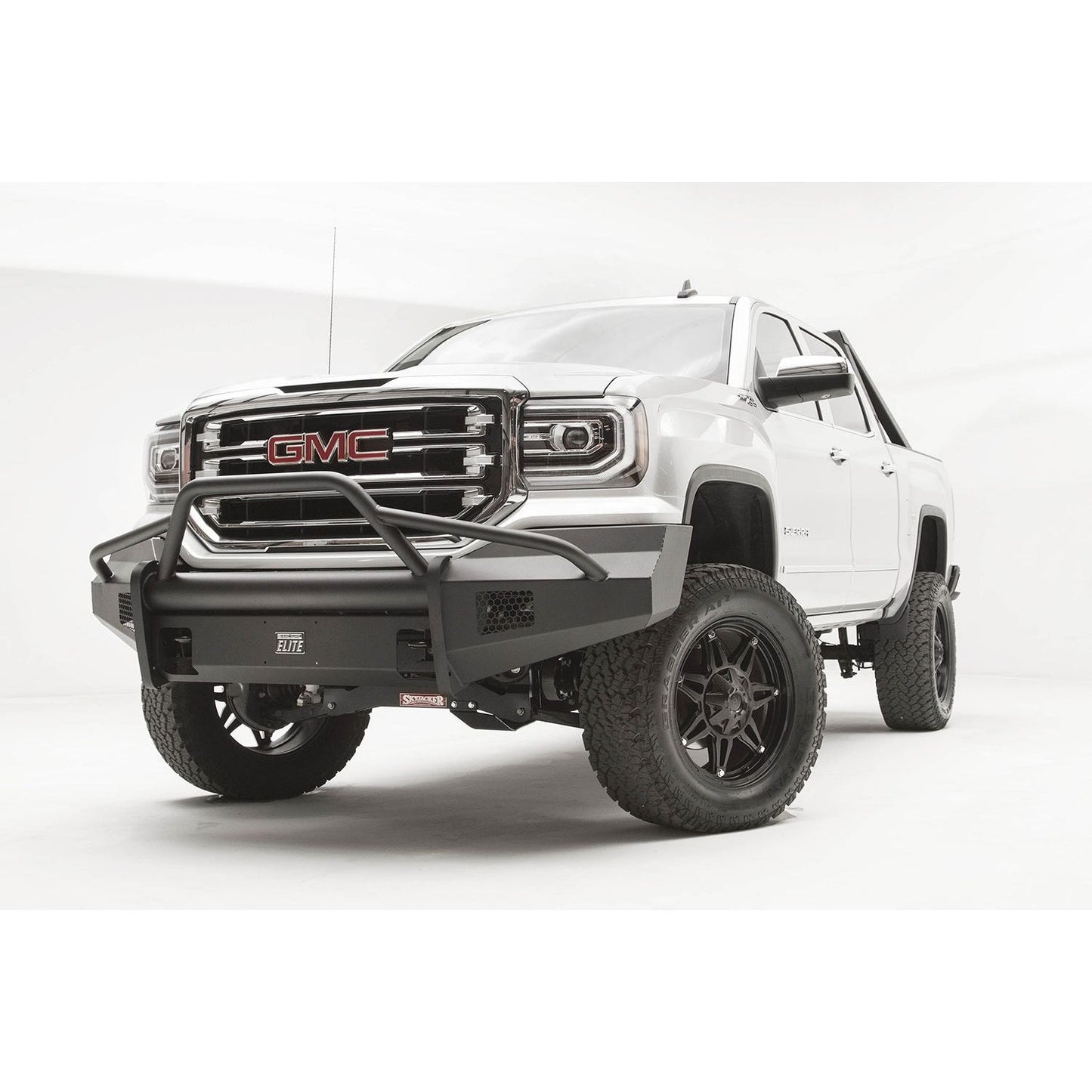 Fab Fours Elite Front Bumper 2 Stage Black Powder Coated w/Pre-Runner Guard l GS16-R3962-1