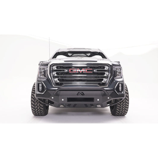 Fab Fours Vengeance Front Bumper 2 Stage Black Powder Coated Sensor Bumper Pre-Runner Guard l GS19-D6052-1
