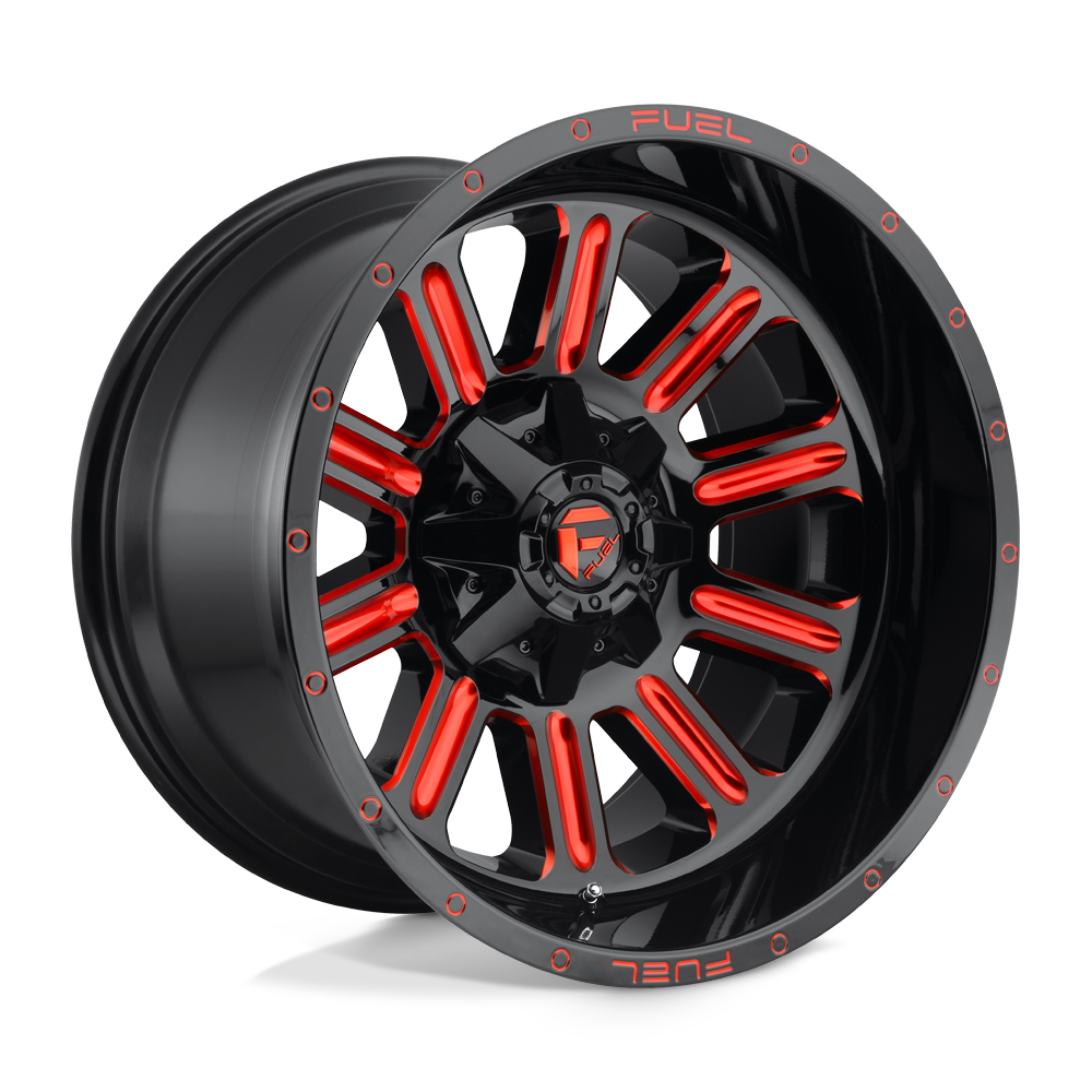 Fuel 1PC D621 HARDLINE GLOSS BLACK RED TINTED CLEAR