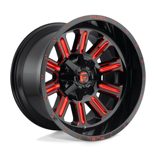 Fuel 1PC D621 HARDLINE GLOSS BLACK RED TINTED CLEAR