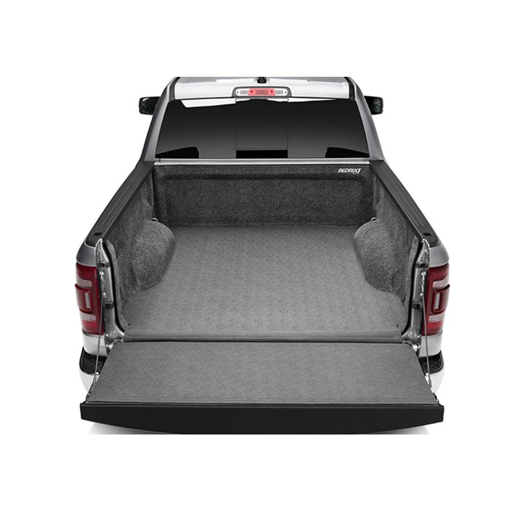 BedRug 07-18 Silverado/Sierra 5'8" Bed Impact Bed Liner w/ Tailgate Mat - Charcoal (ILC07CCK) in truck bed view.
