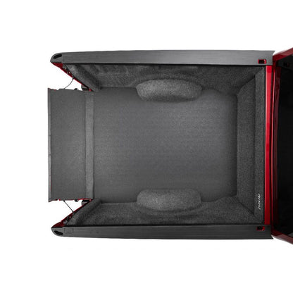 BedRug 2017-2026 Ford F-250/F-350 Super Duty 8' Bed Impact Bed Liner w/ Tailgate Mat - Charcoal (ILQ17LBK) installed in truck bed.