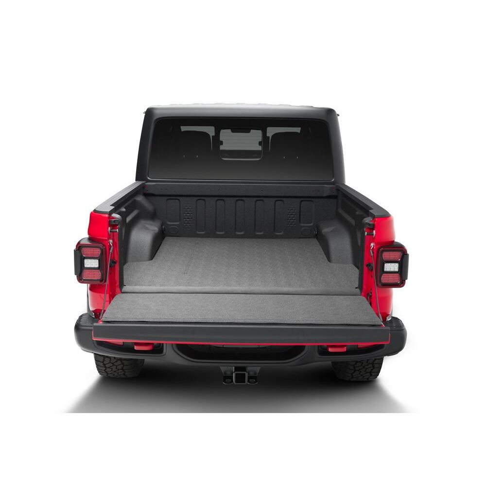 BedRug 2020-2025 Jeep Gladiator Impact Bed Mat - Charcoal (IMJ20SBS) installed in truck bed.