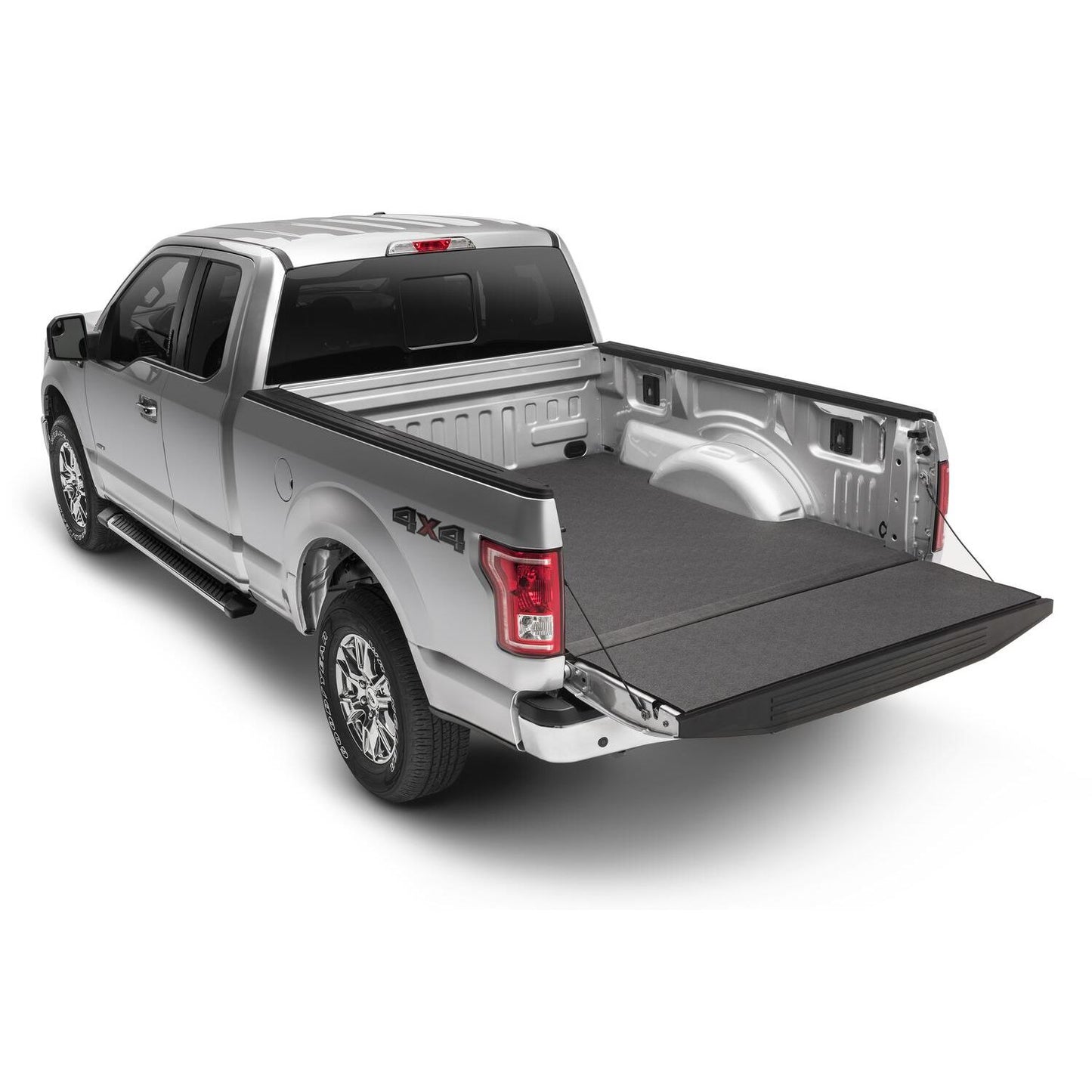 BedRug Impact Truck Bed Floor Mat For Spray-In Or No 2019-2023 Ford Ranger 6' Bed Liner - Charcoal (IMR19SBS) installed in truck bed