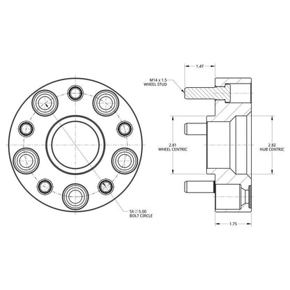 SpiderTrax Jeep Wrangler JL  1.75" Thick Wheel Spacers WHS024