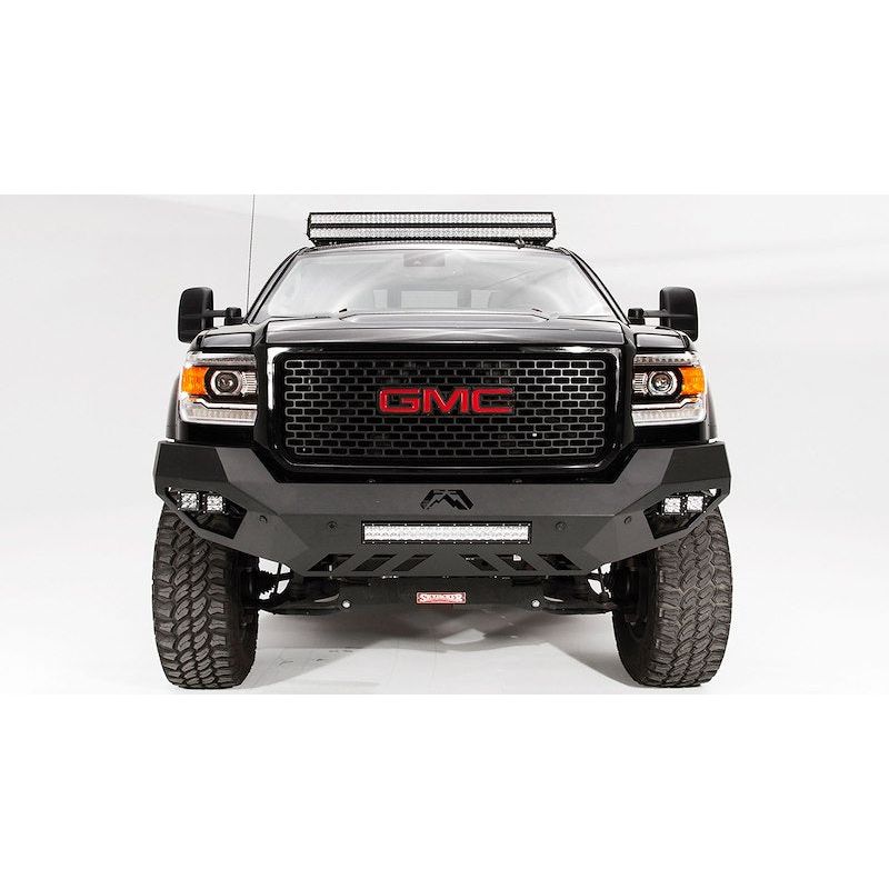 Fab Fours Vengeance Front Bumper 2 Stage Black Powder Coated No Guard l GM11-V2851-1