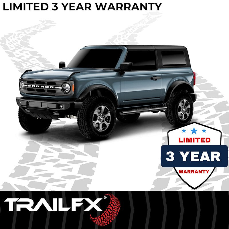 TRAILFX | Oval Side Steps 4" Fits 2 Door Ford Bronco 2022-2026 | A1556T