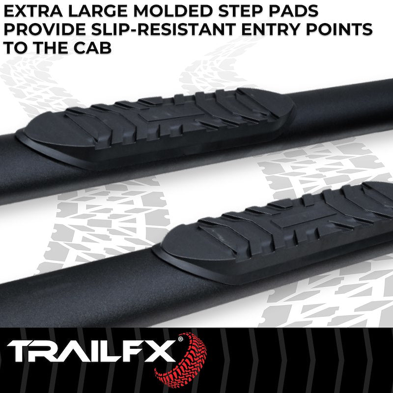 TRAILFX | Oval Side Steps 4" Fits 2 Door Ford Bronco 2022-2026 | A1556T