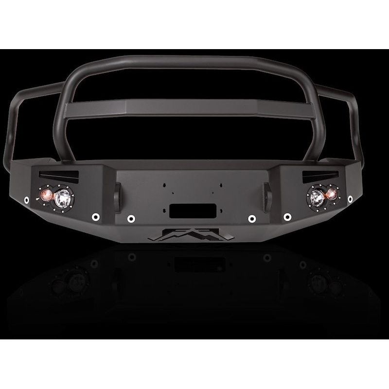 Fab Fours Premium Winch Front Bumper 2 Stage Black Powder Coated w/Full Grill Guard w/Sensors l DR13-F2950-1
