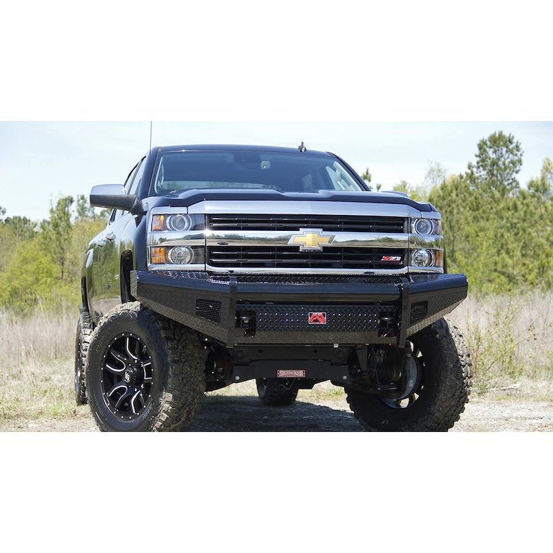 Fab Fours Black Steel Front Ranch Bumper w/Tow Hooks Steel Black l CH20-S4961-1