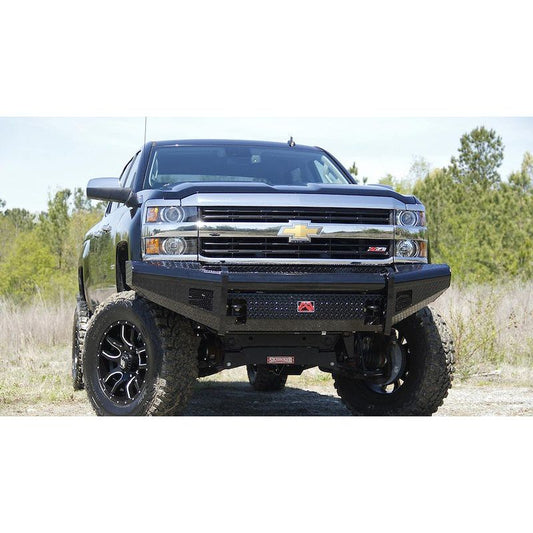 Fab Fours Black Steel Front Ranch Bumper w/Tow Hooks Steel Black l CH20-S4961-1