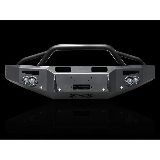 Fab Fours Premium Heavy Duty Winch Front Bumper 2 Stage Black Powder Coated w/Pre-Runner Grill Guard w/Sensors l GS14-F3152-1
