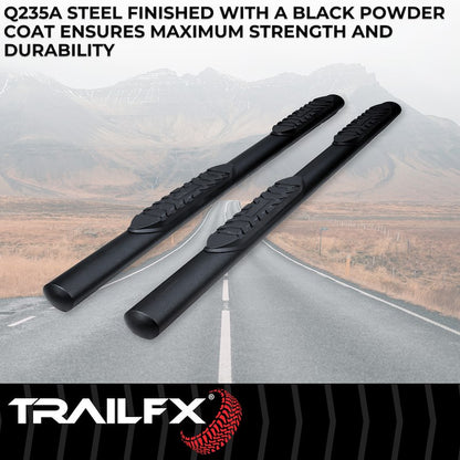TrailFX | TFX 4" Oval Tube Side Steps 2024-2026 Toyota Tacoma Double Cab | A1559T