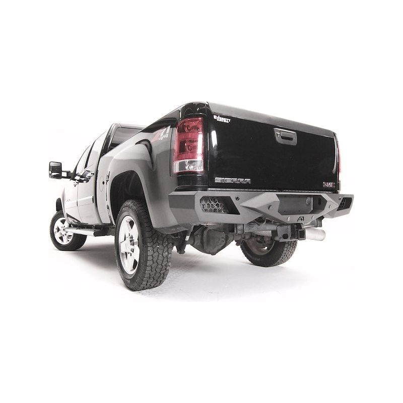 Fab Fours Vengeance Rear Bumper 2 Stage Black Powder Coated w/Sensors l CH11-E2151-1