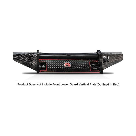 Fab Fours Black Steel Front Ranch Bumper 2 Stage Black Powder Coated w/o Grill Guard Incl. Light Cut-Outs l TT07-K1861-1