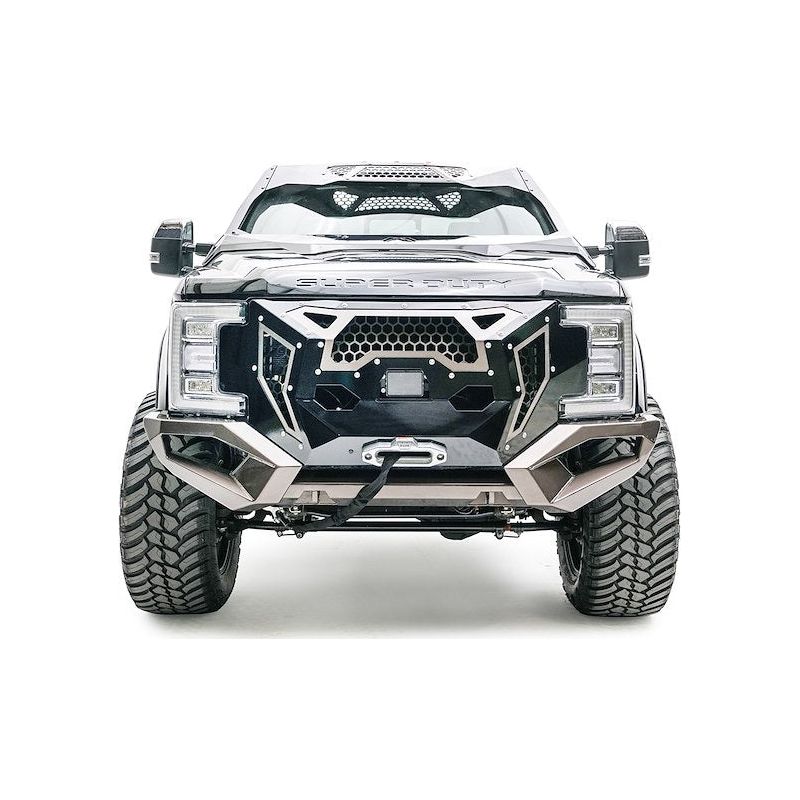 Fab Fours Open Fender Front Bumper 2 Stage Black Powder Coated w/Pre Runner Guard l FS17-V4162-1