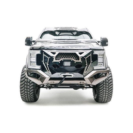 Fab Fours Open Fender Front Bumper 2 Stage Black Powder Coated w/Pre Runner Guard l FS17-V4162-1
