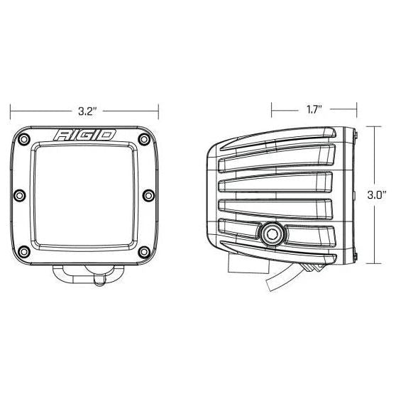 RIGID INDUSTRIES D-Series Spot Light Amber Pro Pod Lights | 20252