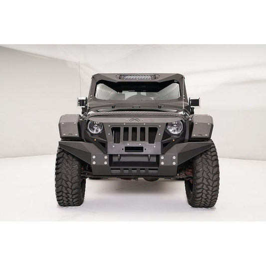 Fab Fours Fender 2 Stage Black Powder Coated Rear Replacement l JK4000-1