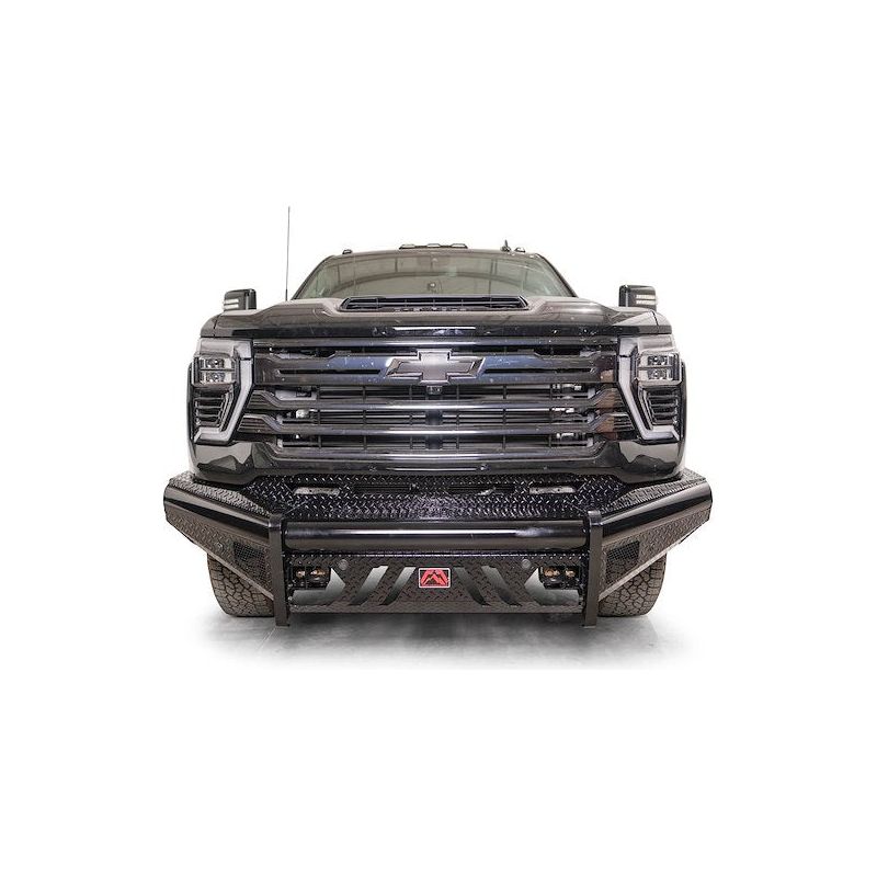 Fab Fours Black Steel Front Bumper w/No Guard w/Tow Hooks l CH24-S6161-1