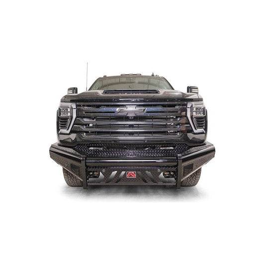 Fab Fours Black Steel Front Bumper w/No Guard w/Tow Hooks l CH24-S6161-1