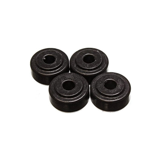 Energy Suspension Shock Absorber Mount Bushing; Black; Polyurethane; Includes Four Grommets For Shock Tower Bayonet end Style 9.8101G